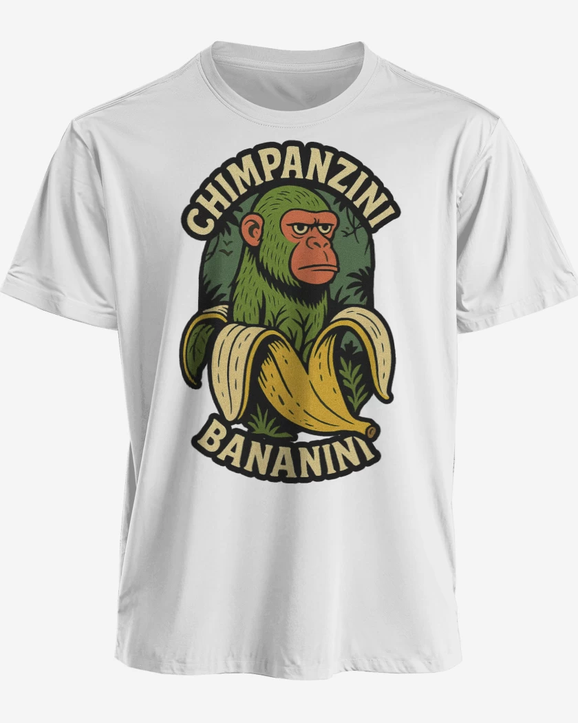 Polera premium Blanco de Chimpanzini bananini