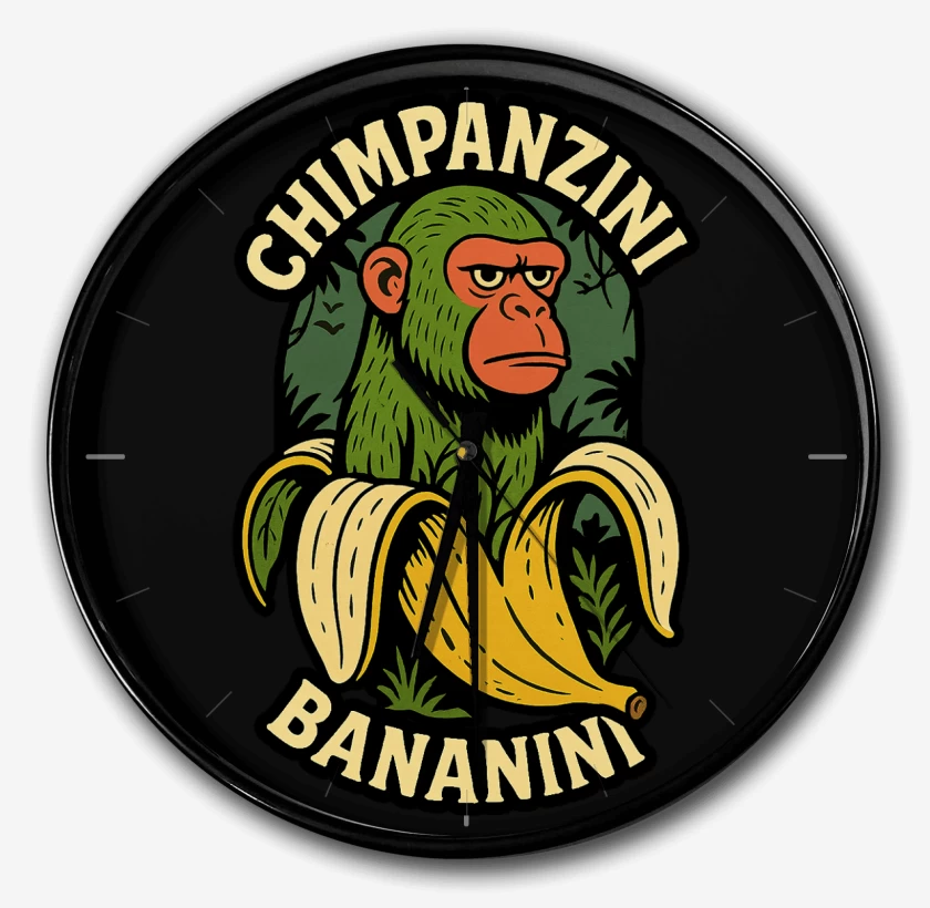 Reloj Negro de Chimpanzini bananini