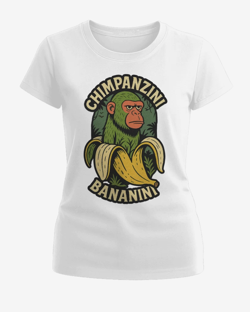 Polera de Mujer Blanco de Chimpanzini bananini