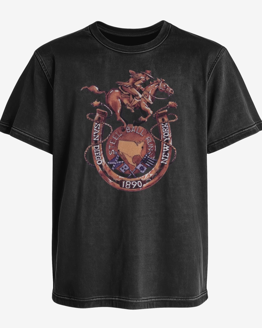 Polera desgastada Steel Ball Run NY