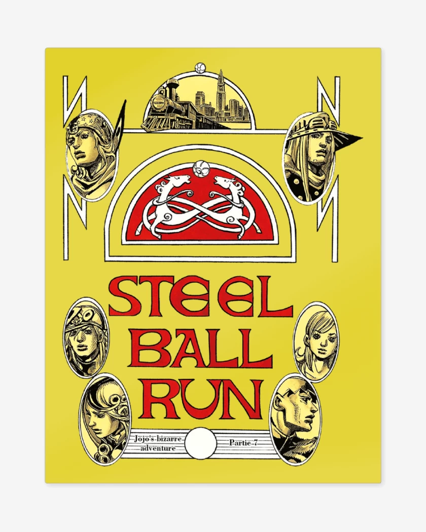 Print metalico Amarillo de Jojos Steel Ball Run