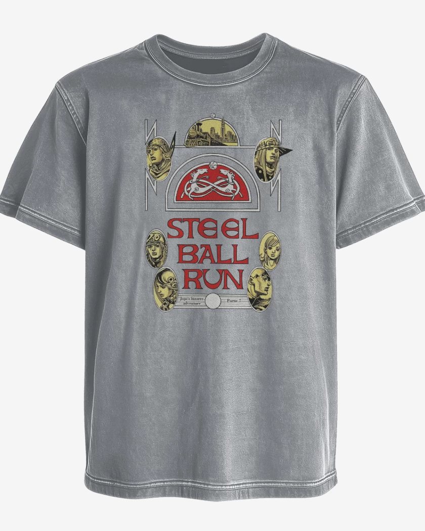 Polera desgastada Jojos Steel Ball Run