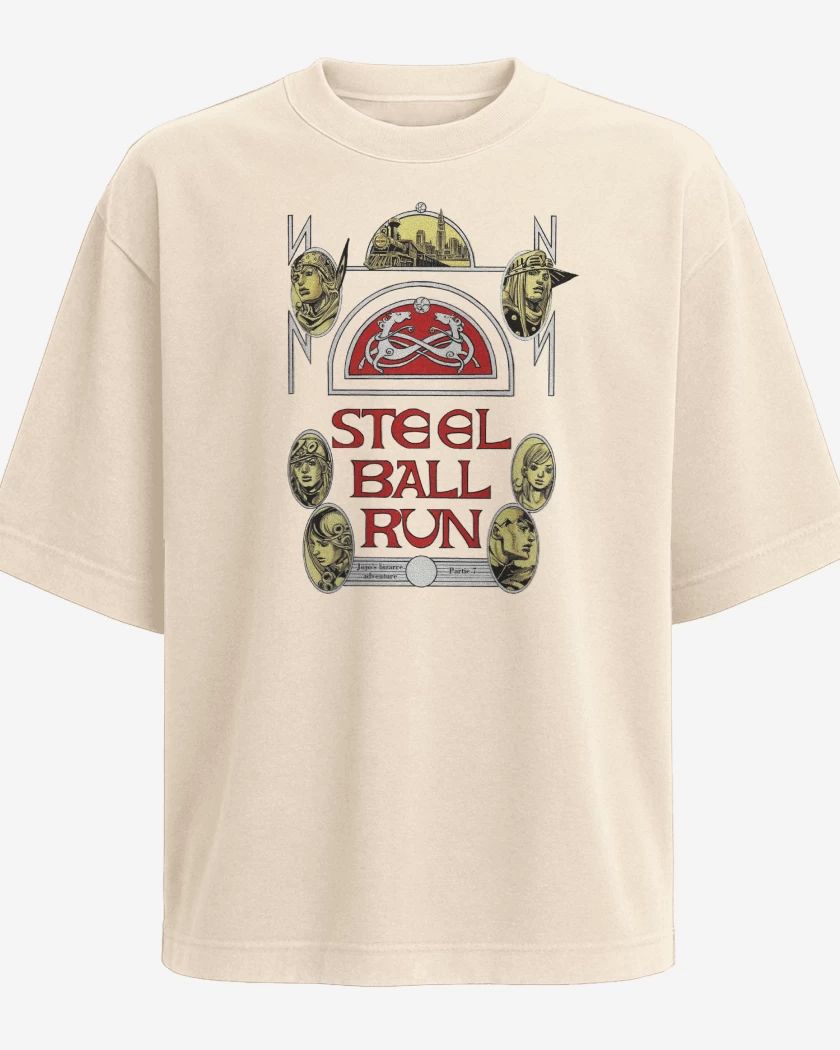 Polera Oversize Jojos Steel Ball Run