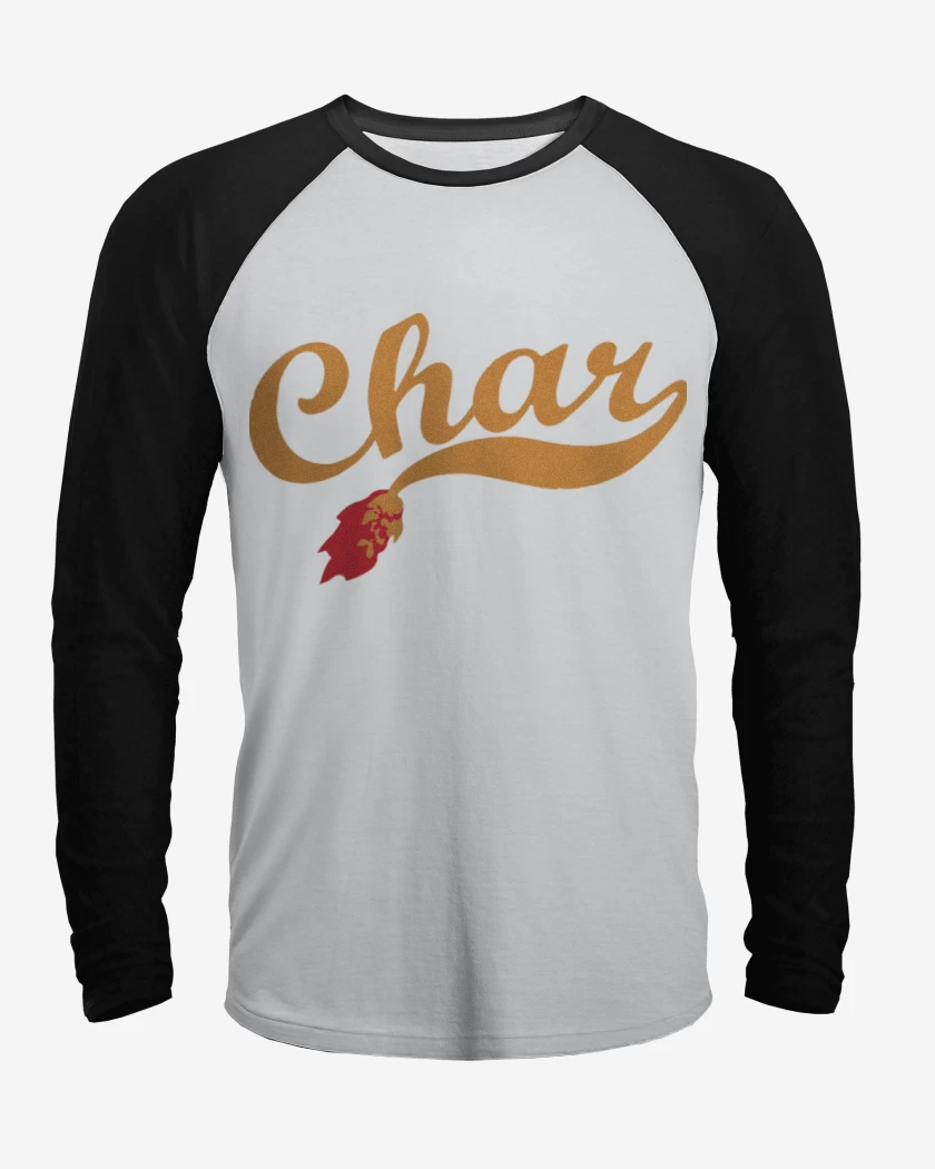 Polera Raglan Blanco / Negro de Char