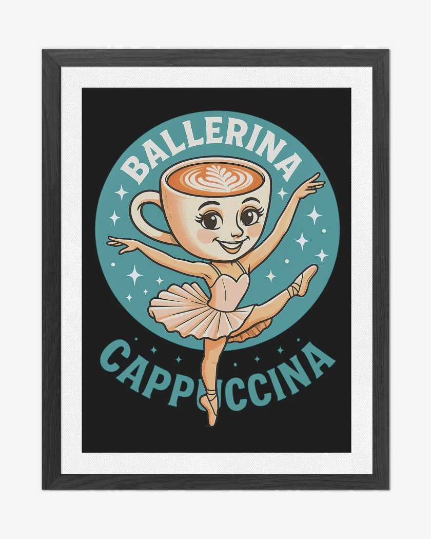Cuadro decorativo Negro de Ballerina cappuccina