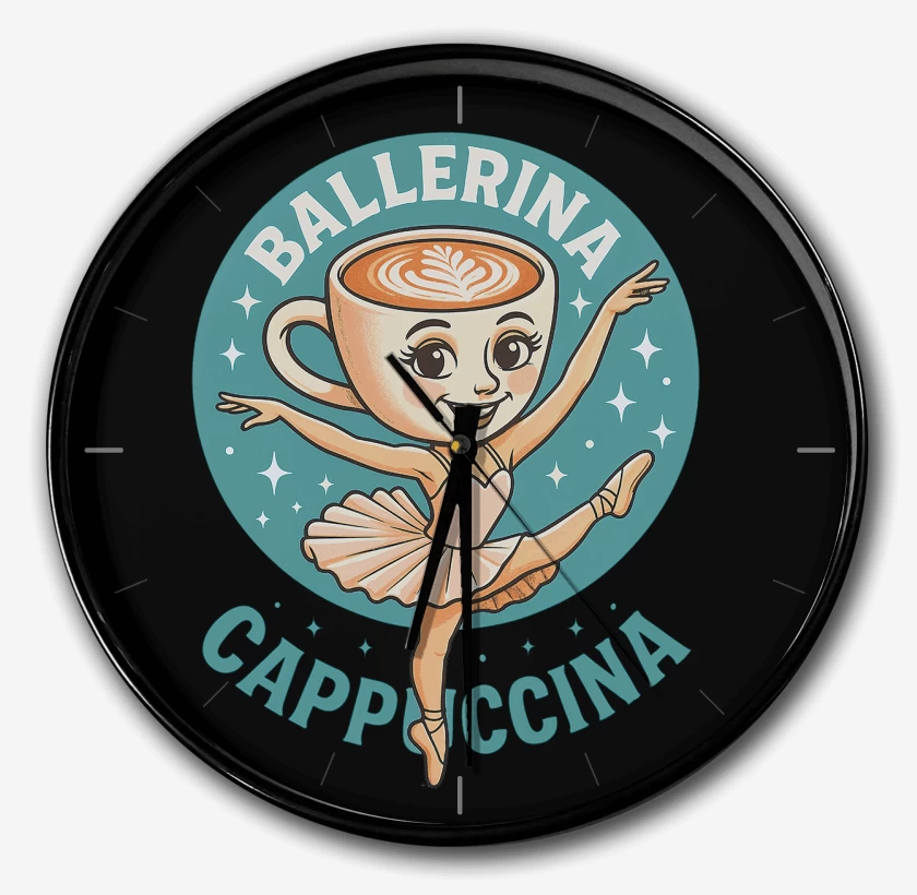 Reloj Negro de Ballerina cappuccina