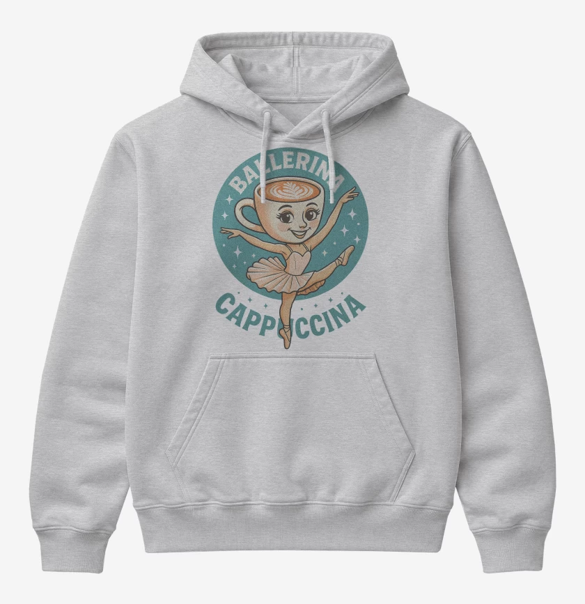 Poleron Canguro básico Gris Melange de Ballerina cappuccina