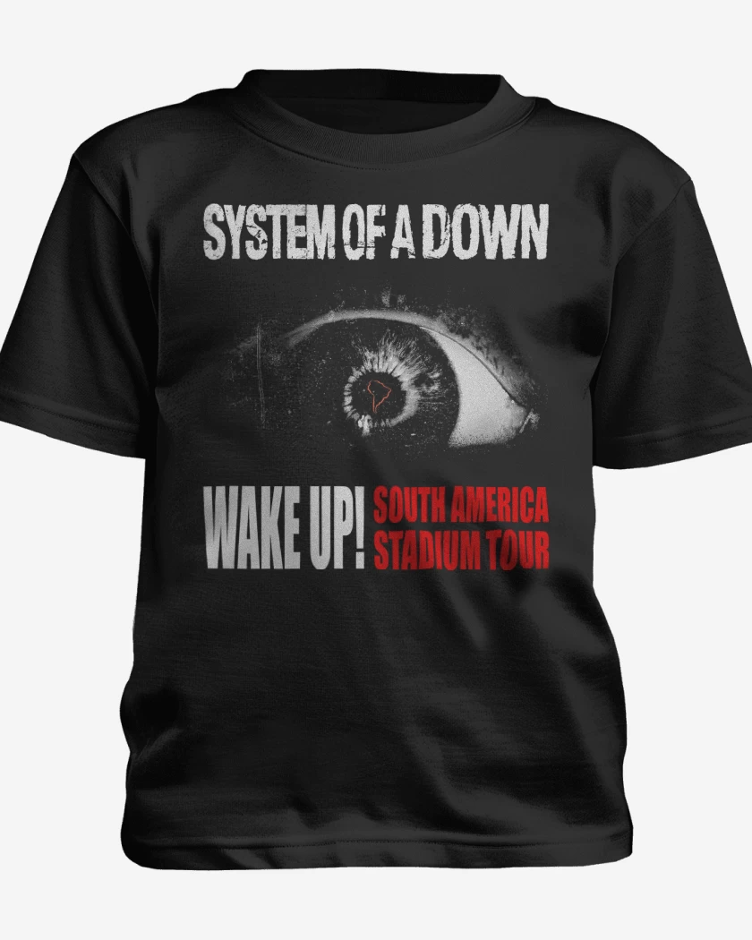 Polera de niño Negro de System of a Down Wake Up Tour