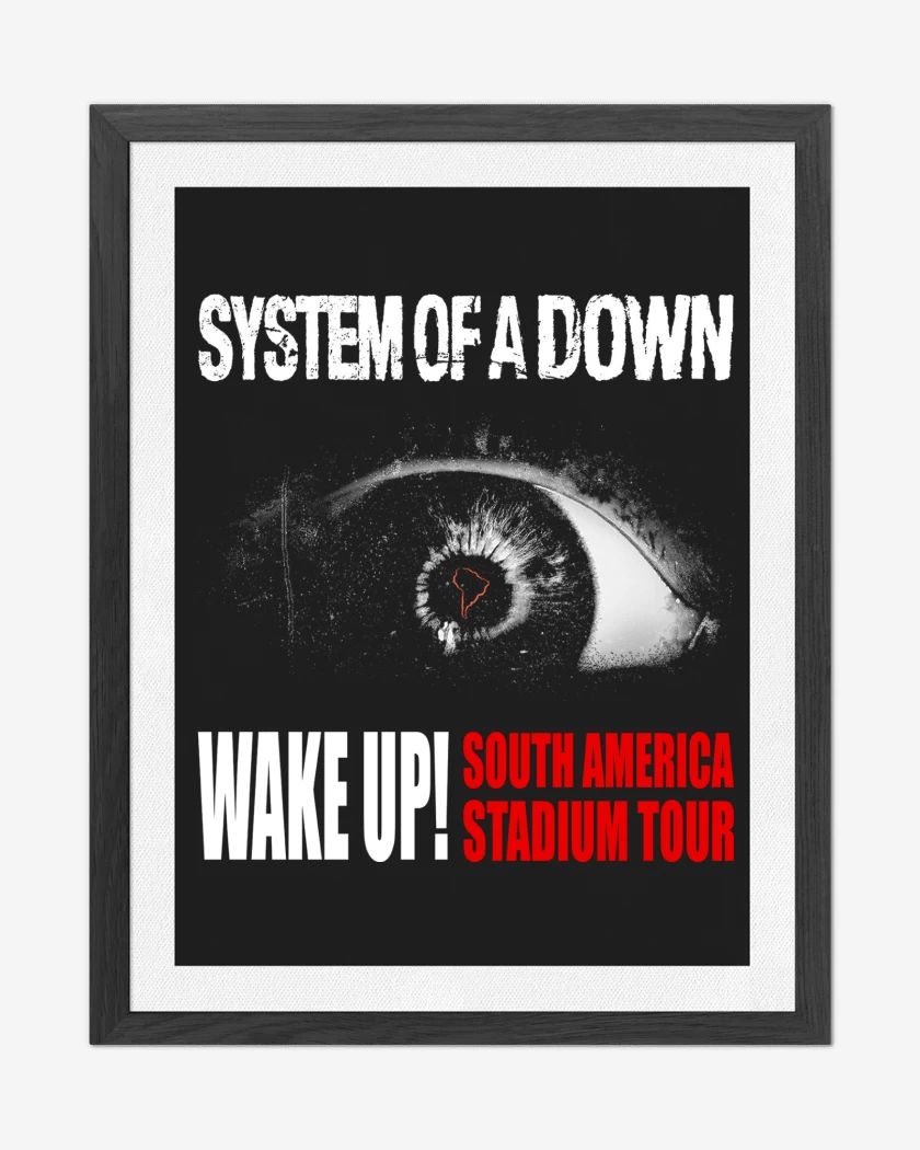 Cuadro decorativo Negro de System of a Down Wake Up Tour