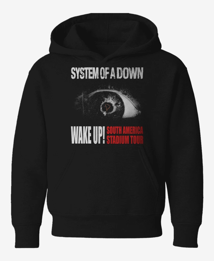 Poleron de niño Negro de System of a Down Wake Up Tour