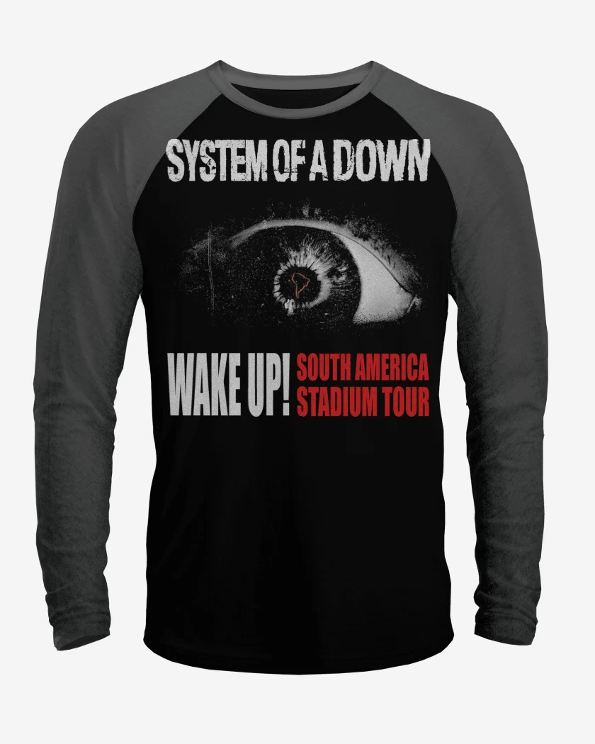 Polera Raglan System of a Down Wake Up Tour
