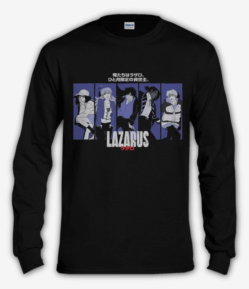 Polera manga larga Negro de Lazarus Anime
