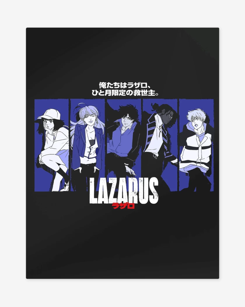 Print metalico Negro de Lazarus Anime