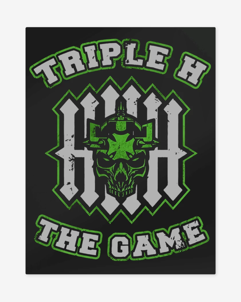 Print metalico Negro de Triple H The game