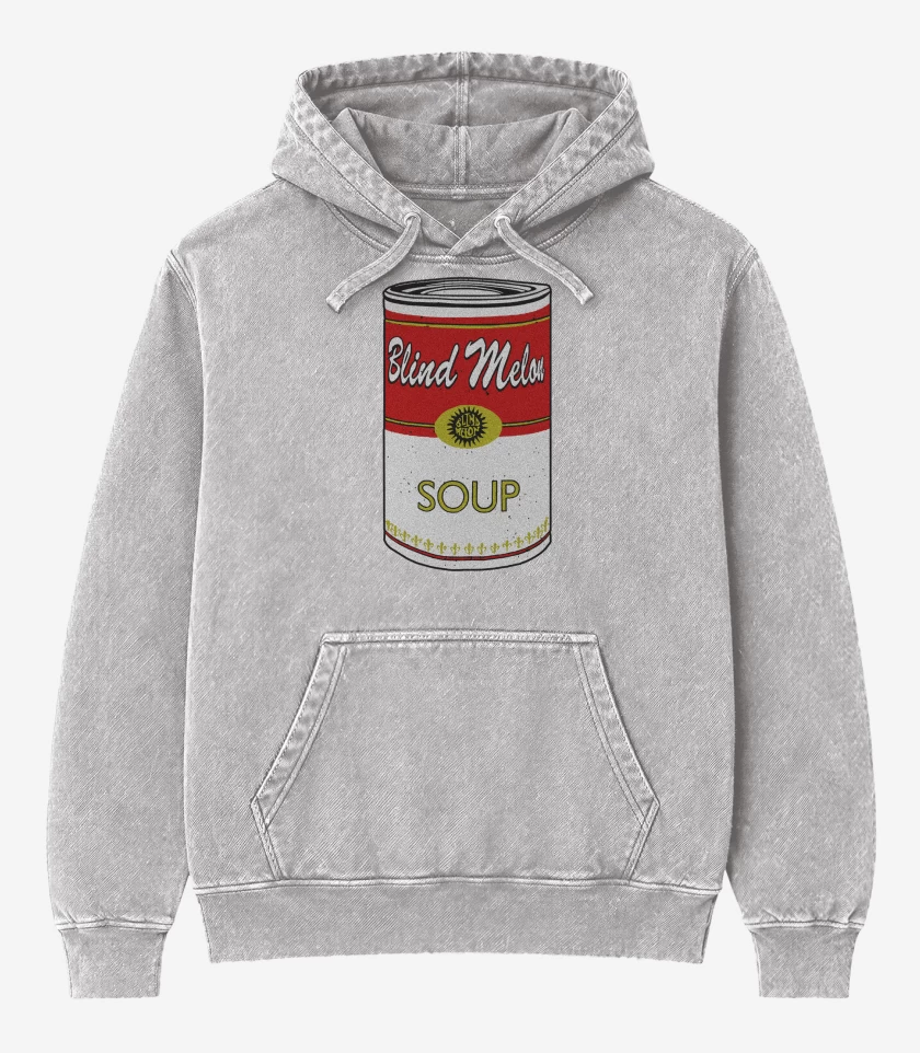 Poleron Canguro Acid Wash Gris Melange de Blind Melon Soup