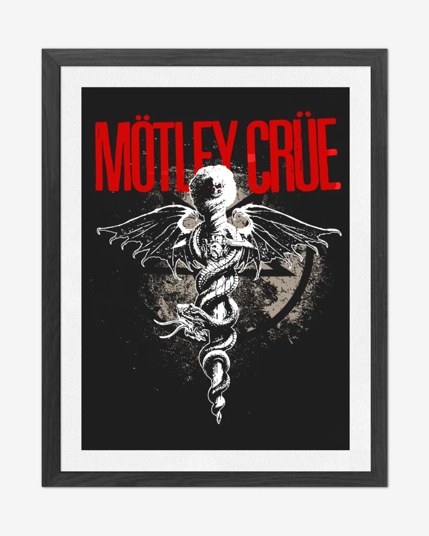 Cuadro decorativo Negro de Motley Crue