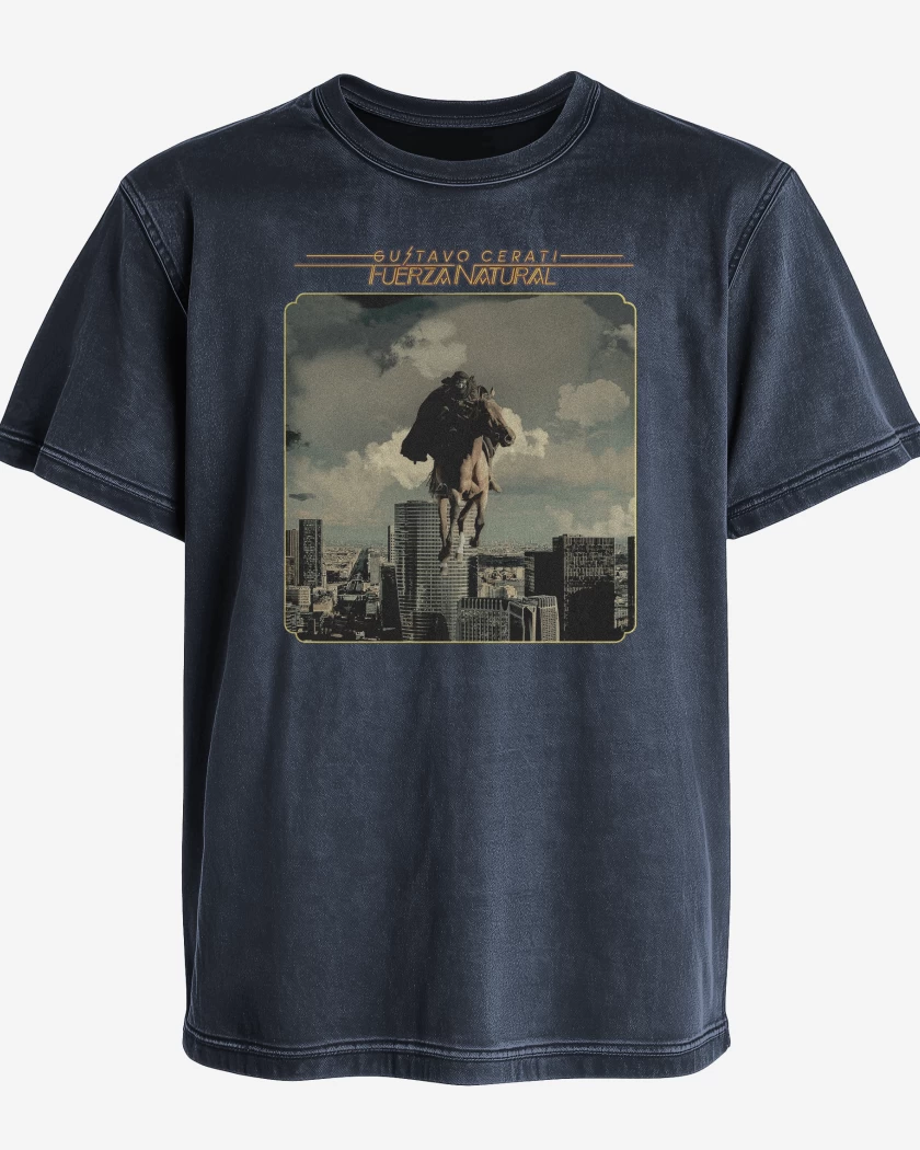 Polera desgastada Azul Marino de Fuerza Natural