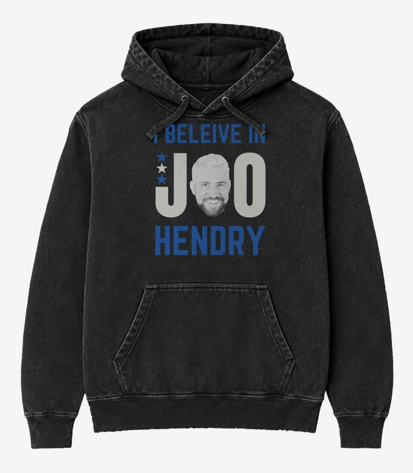Poleron Canguro Acid Wash Negro de Joe Hendry