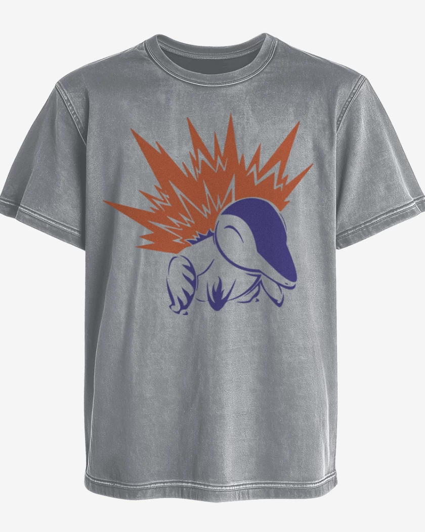 Polera desgastada Gris Melange de Cynda