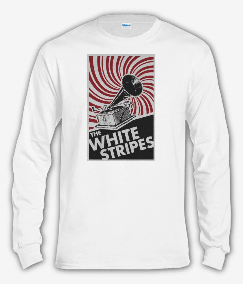 Polera manga larga Blanco de The White Stripes