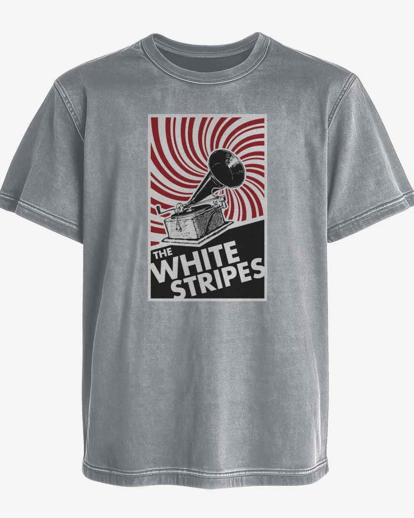 Polera desgastada Gris Melange de The White Stripes