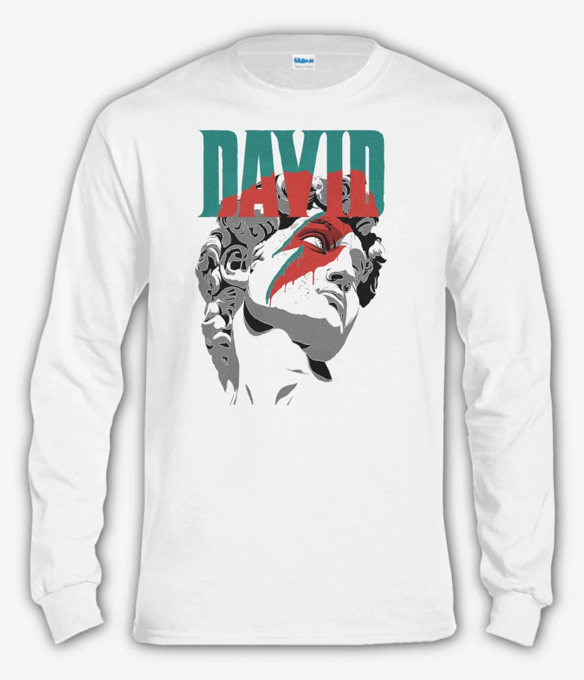 Polera manga larga Blanco de David