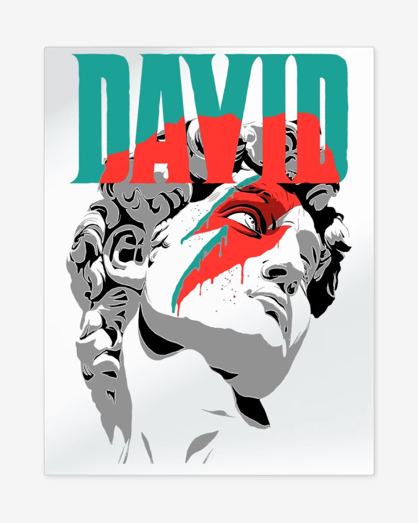 Print metalico Blanco de David