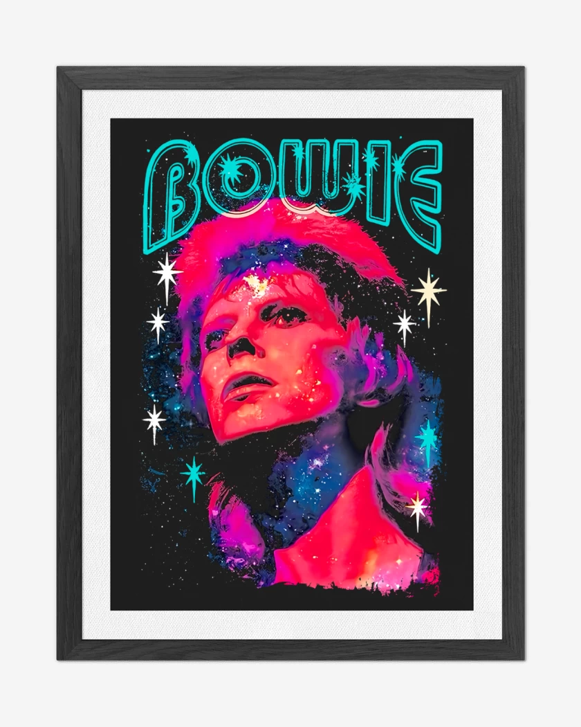 Cuadro decorativo Negro de Bowie Starman