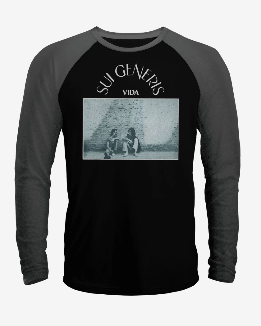 Polera Raglan Negro / Negro Heather de Sui Generis
