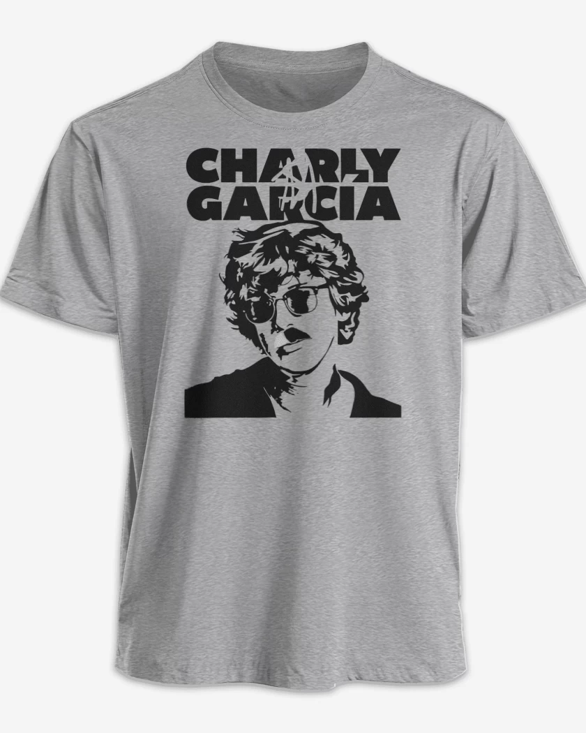 Polera premium Gris Melange de Charly Garcia