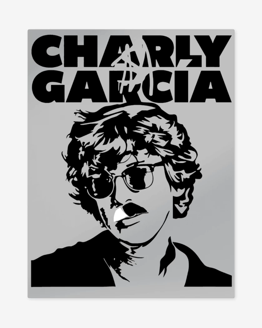 Print metalico Gris Melange de Charly Garcia