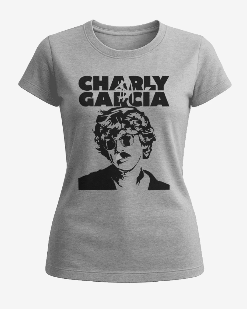 Polera de Mujer Gris Melange de Charly Garcia