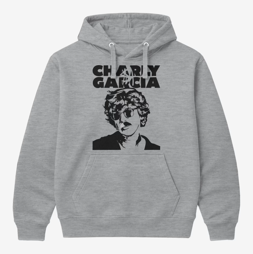 Polerón Canguro Gris Melange de Charly Garcia