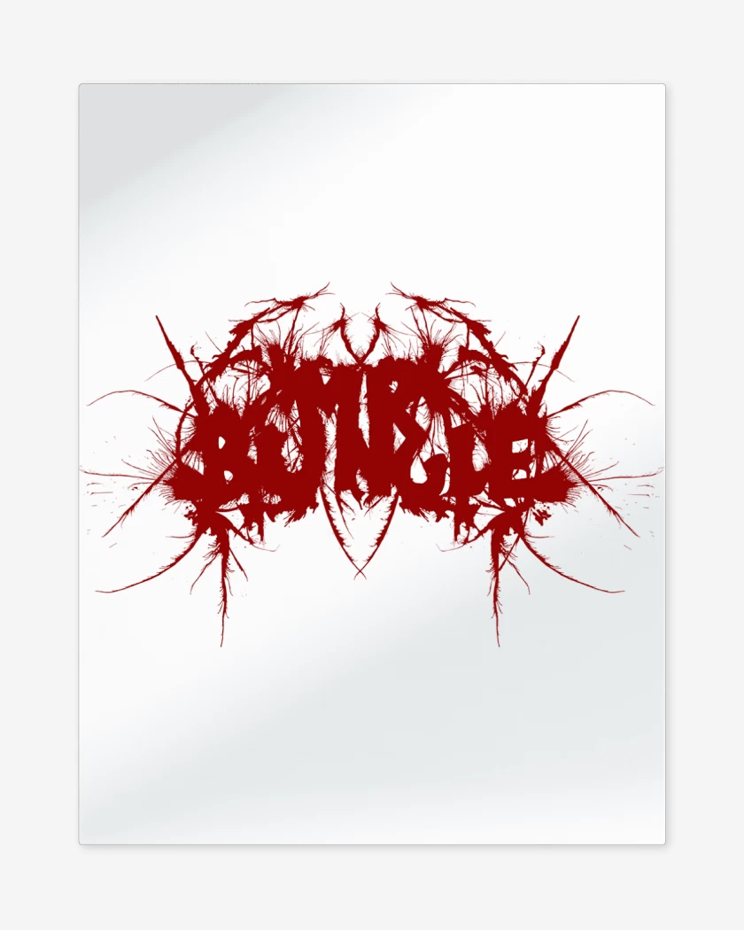 Print metalico Blanco de Mr Bungle Logo 2