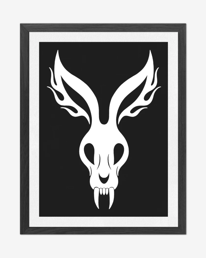 Cuadro decorativo Negro de Mr Bungle Rabbit B