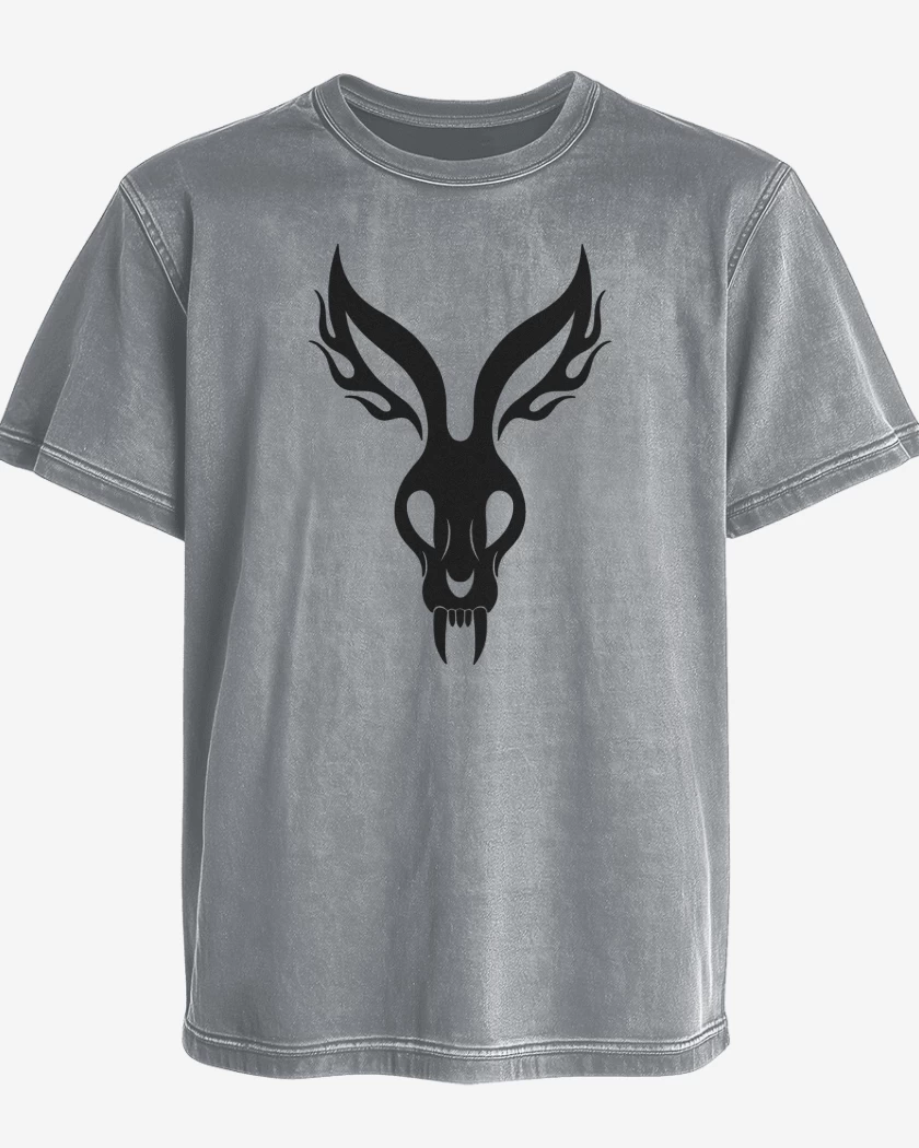 Polera desgastada Gris Melange de Mr Bungle Rabbit N