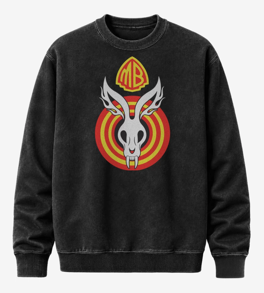 Poleron Polo Acid Wash Negro de Mr Bungle Warner