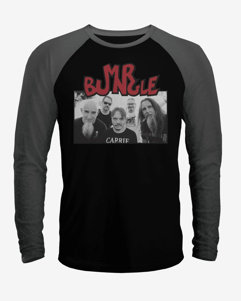 Polera Raglan Negro / Negro Heather de Mr Bungle Banda