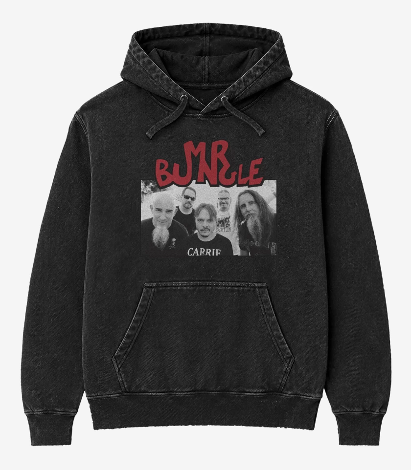 Poleron Canguro Acid Wash Negro de Mr Bungle Banda