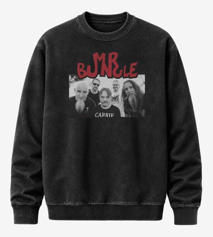 Poleron Polo Acid Wash Negro de Mr Bungle Banda
