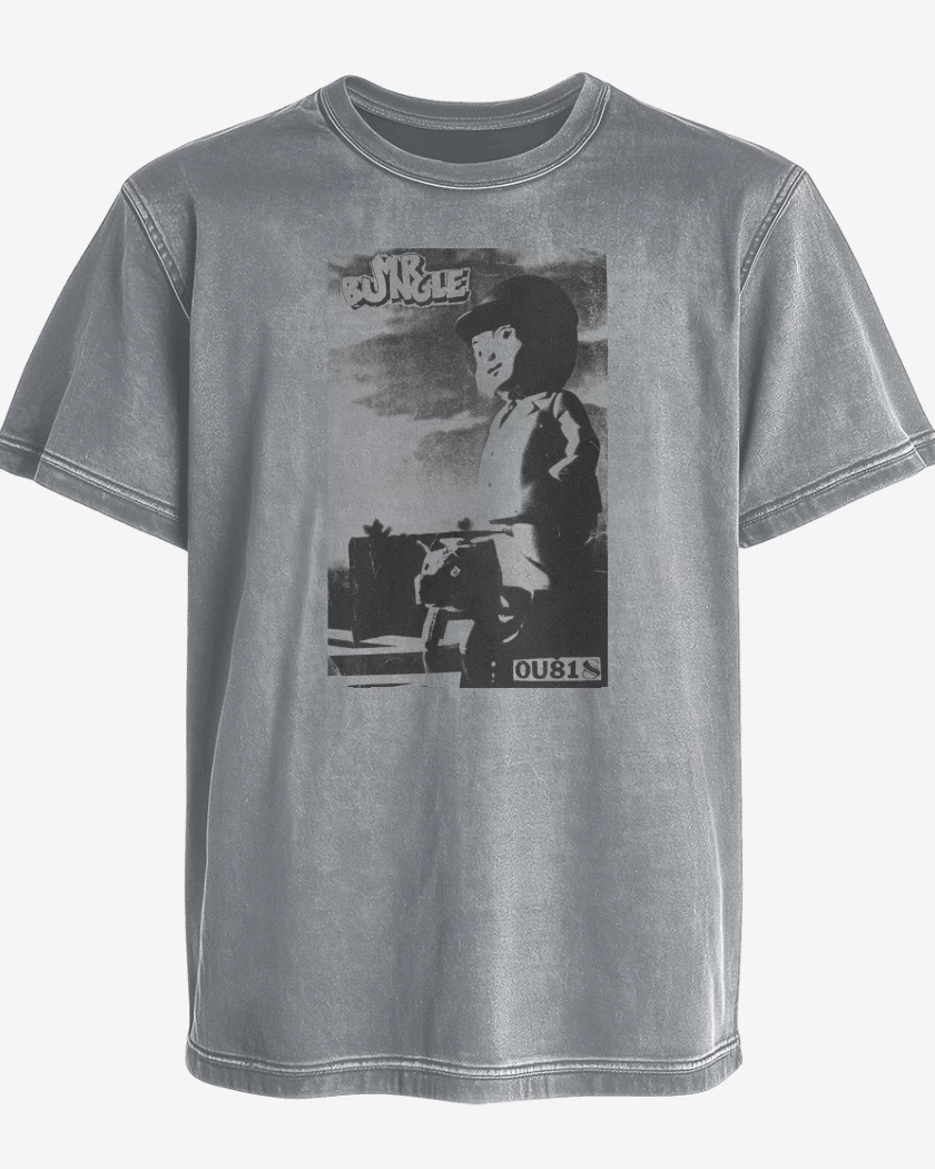 Polera desgastada Gris Melange de Mr Bungle OU818