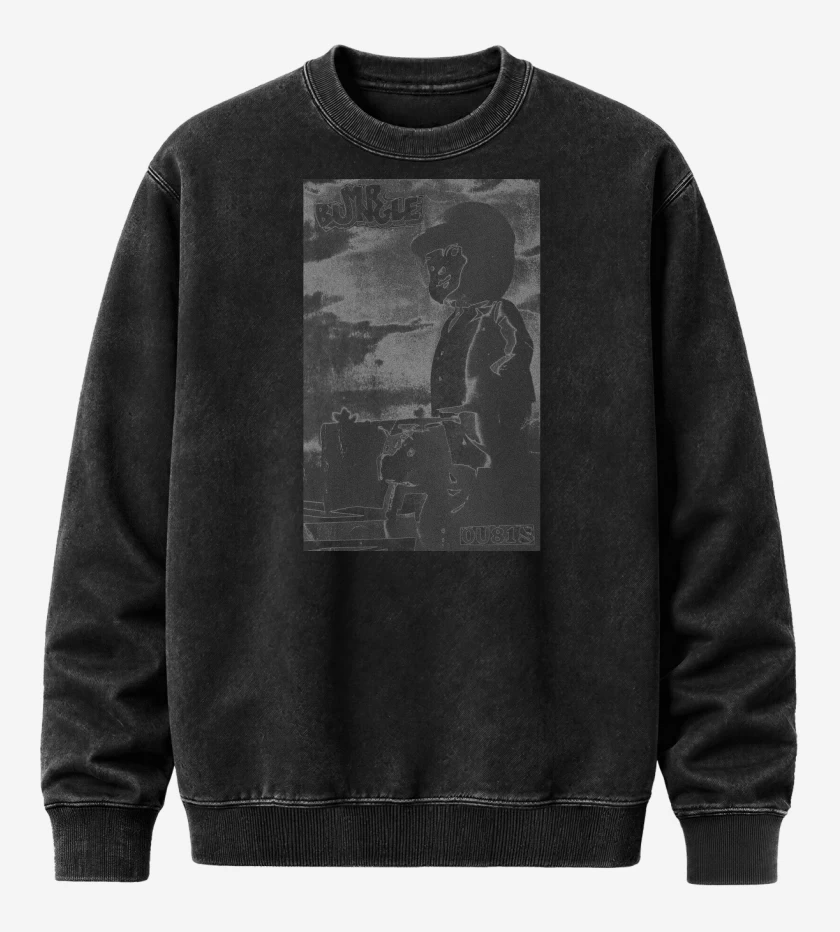 Poleron Polo Acid Wash Negro de Mr Bungle OU818