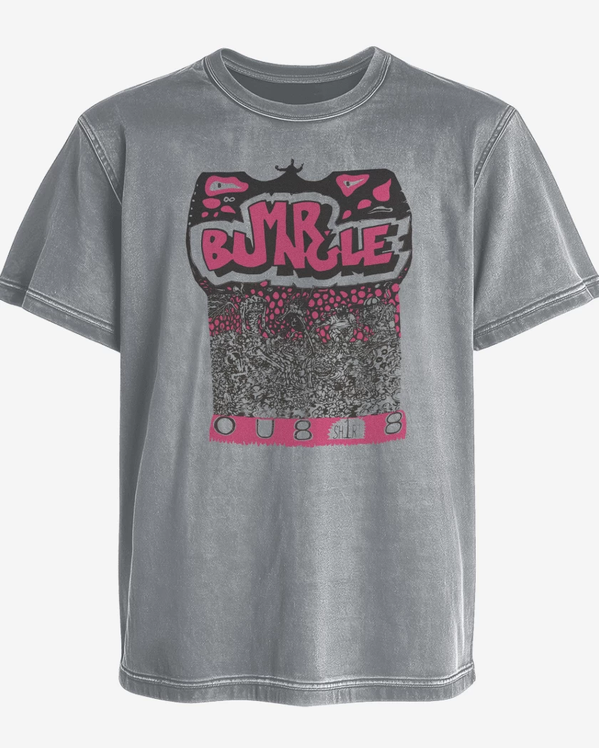 Polera desgastada Gris Melange de Mr Bungle OU 818 