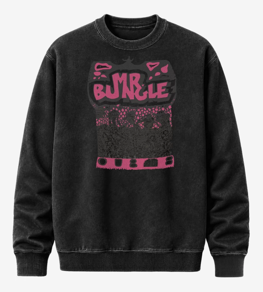 Poleron Polo Acid Wash Negro de Mr Bungle OU 818 