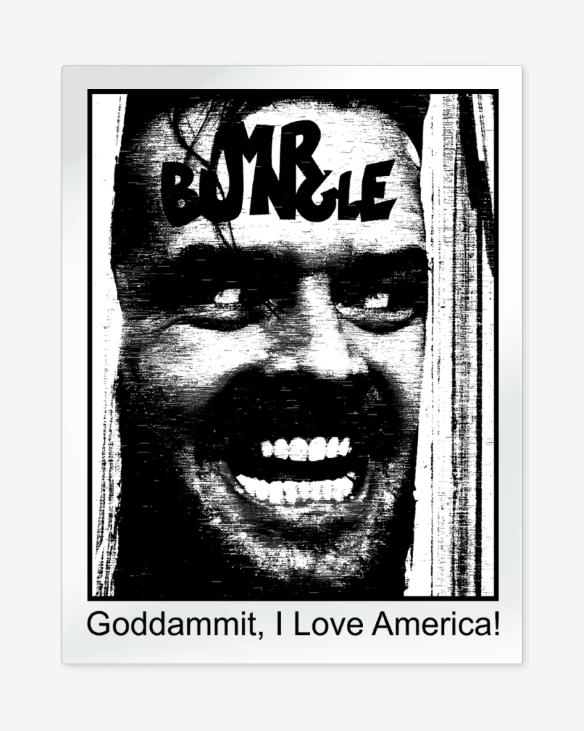 Print metalico Blanco de Mr Bungle Goddammit