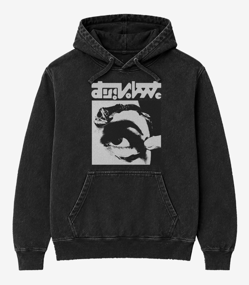 Poleron Canguro Acid Wash Negro de Mr Bungle Disco Volante B