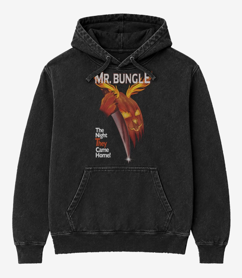 Poleron Canguro Acid Wash Negro de Mr Bungle The Night They Came Home