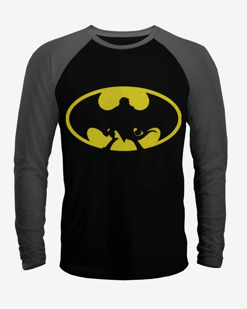 Polera Raglan Negro / Negro Heather de Gargoyles