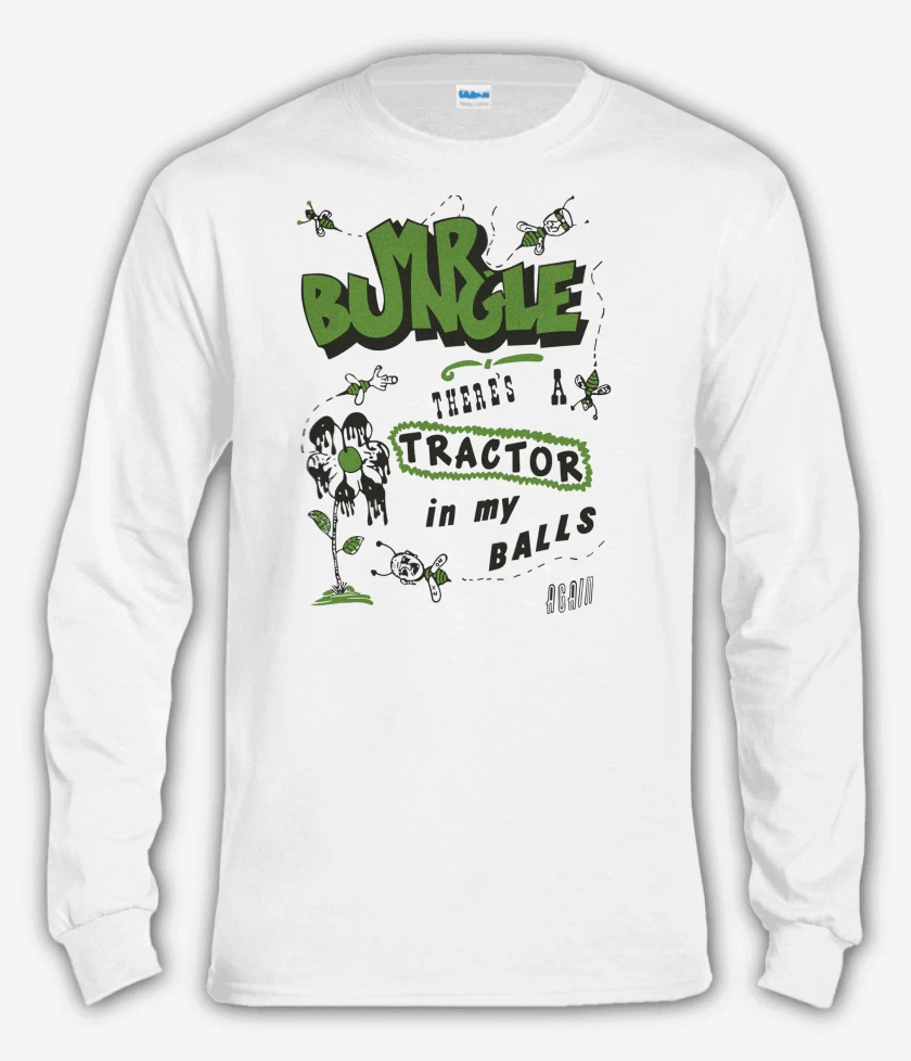 Polera manga larga Blanco de Mr Bungle Tractor
