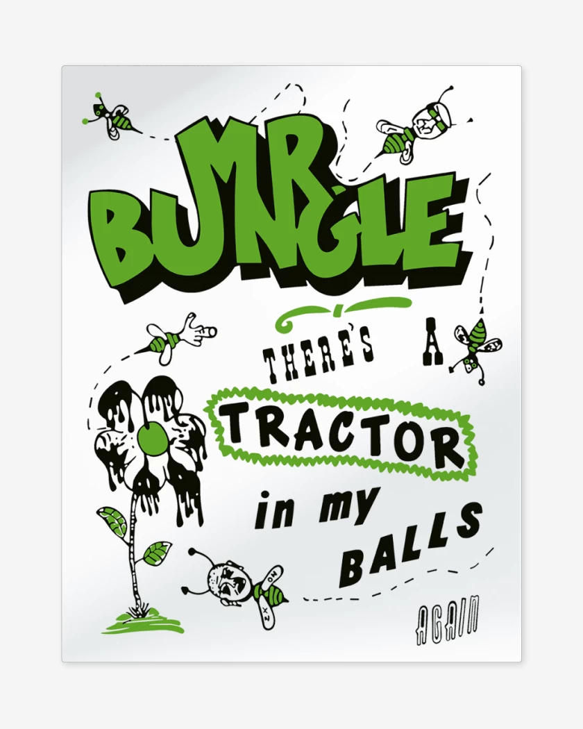 Print metalico Blanco de Mr Bungle Tractor